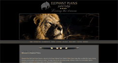 Desktop Screenshot of elephantplains.co.za